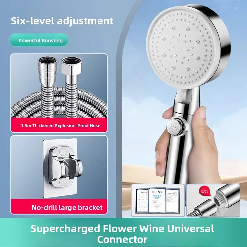 High Pressure Shower Head with Hose